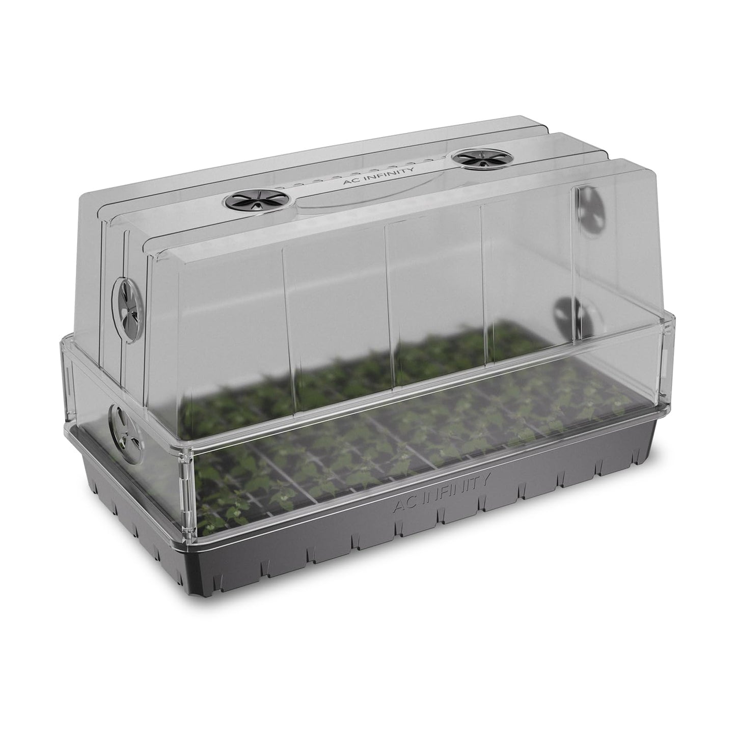 AC Infinity Humidity Dome, Germination Kit with Large Glossy Finish Clear Dome, Sturdy Drip Tray, and 6x12 Cell Seedling Tray, for Seed Starting,